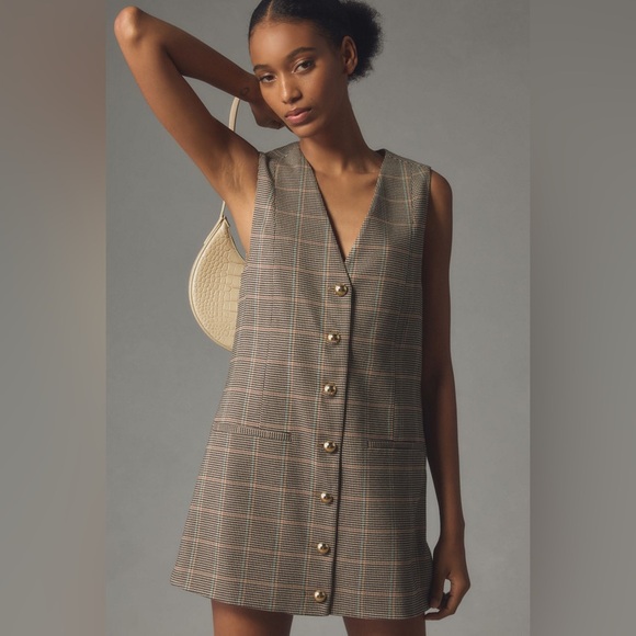 House of Harlow 1960 Dresses & Skirts - NWT house of Harlow 1960 Plaid Button-Front Sleeveless Tunic Dress